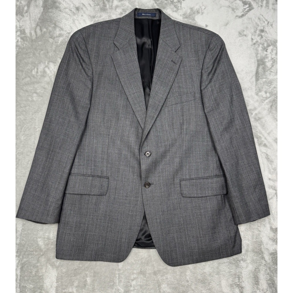 Vintage Chaps Ralph Laurenβ Gray Blazer Jacket Mens 44R 100% Wool Sport Coat 90s